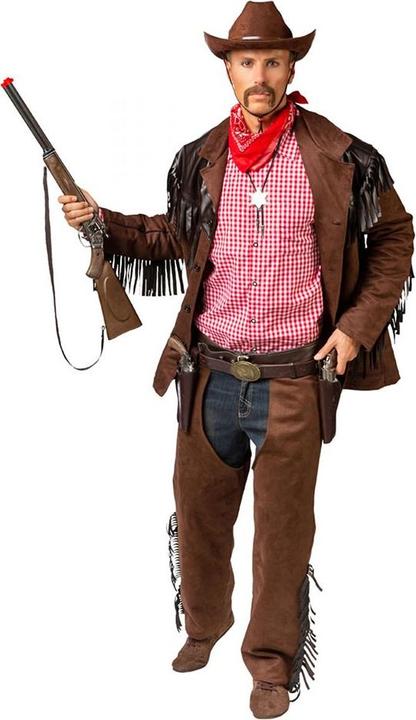 Immagine prodotto Orlob Giacca western da uomo con frange, in finta pelle scamosciata (58, 60)