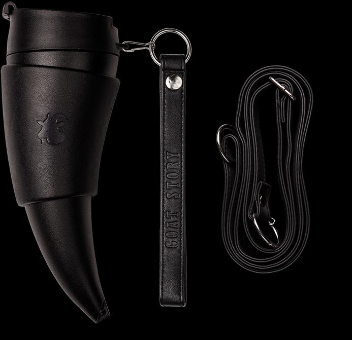 Image du produit Goat Story Tasse de chèvre Grande en cuir noir (0.47 l)