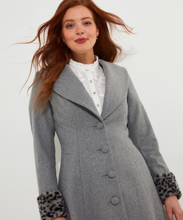 Immagine prodotto Joe Browns Cappotto con stampa animalier e bordo in pelliccia sintetica (36)