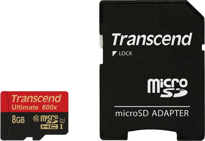 Actual product image Transcend ULTIMATE - microSDHC Card - U1 (8 GB, microSDHC, U1, UHS-I)