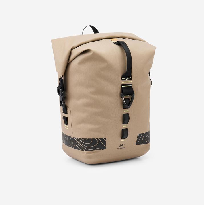 Rockrider Fahrradtasche Gepäcktasche Bikepacking ADVT 900 wasserdicht IPX6 24 l (24 l, Luggage carrier bag)