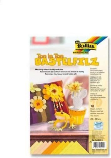 Immagine prodotto Folia Argilla di feltro artigianale in giallo argilla