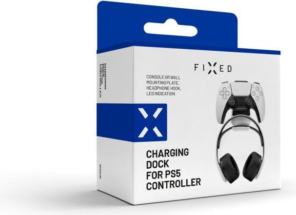 Actual product image Fixed Dual Charger for PS5 controller and headphones, black and white (PS5)