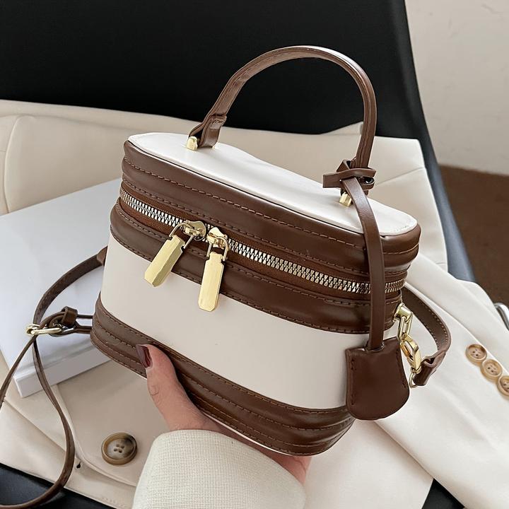 Image du produit Only-Bags.Store Elegante Messenger Bag, verstellbarer Riemen, Reissverschluss, Polyester gefüttert, Randfarbe