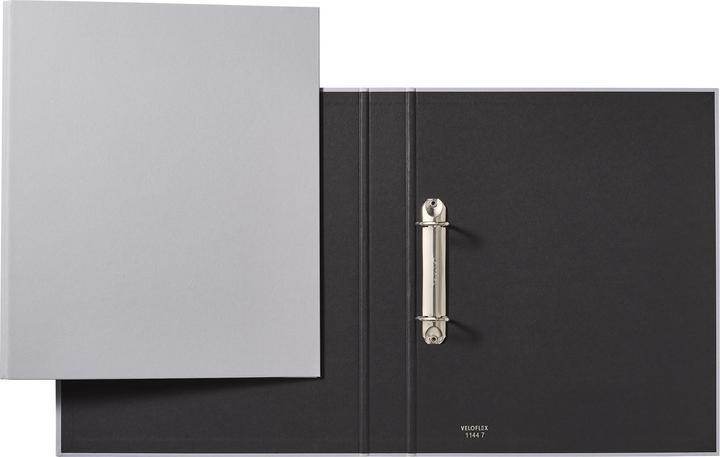 Actual product image Veloflex Grey Elegance ring binder, 2-D ring mechanism, 25 mm, A4, 268 x 315 mm, grey (A4, 40 mm, 1 Piece)