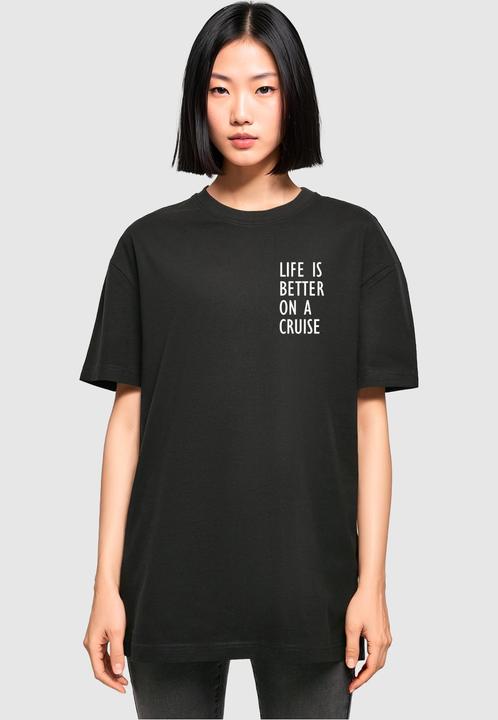 Produktbild Merchcode Ladies Life Is Better Oversized Boyfriend Tee - 119547 (4XL)