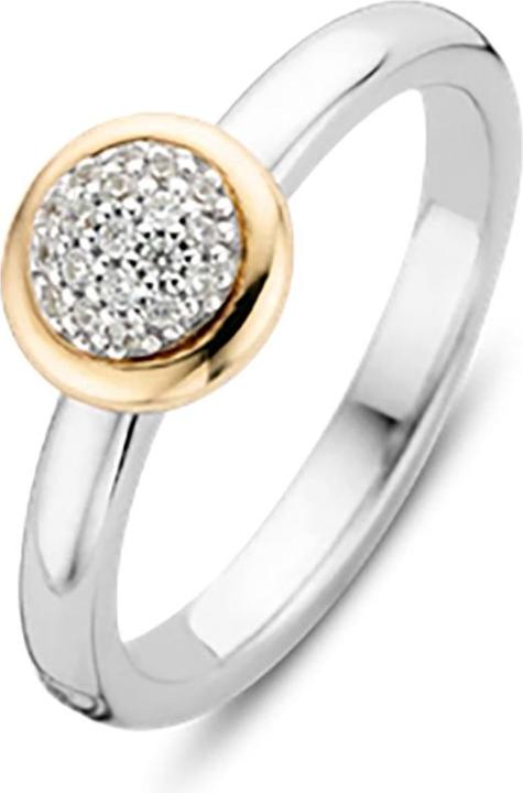 Immagine prodotto Ti Sento Milano Anello con zirconi bicolore placcato oro 12102ZY (54, 925 Argento)