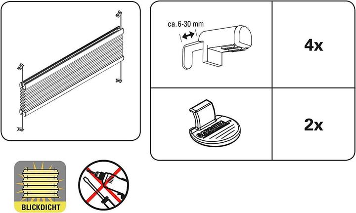 Produktbild Gardinia Easyfix Plissee mit 2 Bedienschienen (70 x 130 cm)