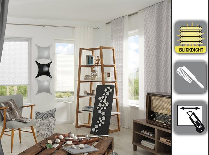 Image du produit Gardinia Store plissé Easyfix avec 2 rails de commande (80 x 130 cm)