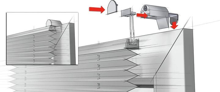 Image du produit Gardinia Store plissé Easyfix avec 2 rails de commande (80 x 130 cm)