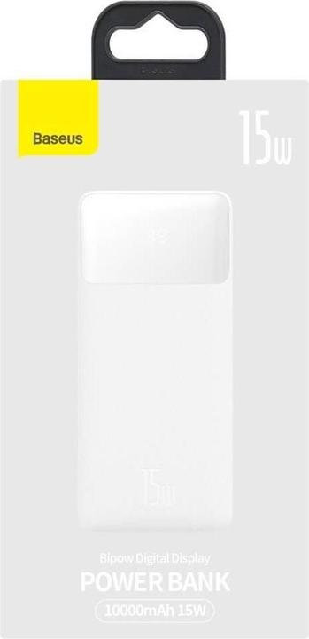 Produktbild Baseus Powerbank Bipow 10000mAh, 15W (white) (10000 mAh, 15 W, 74000 Wh)