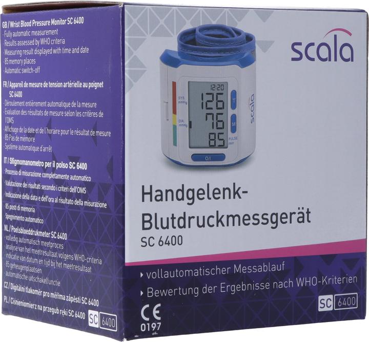 Immagine prodotto Scala Misuratore di pressione da polso SC 6400 (Misuratore di pressione sanguigna da polso)
