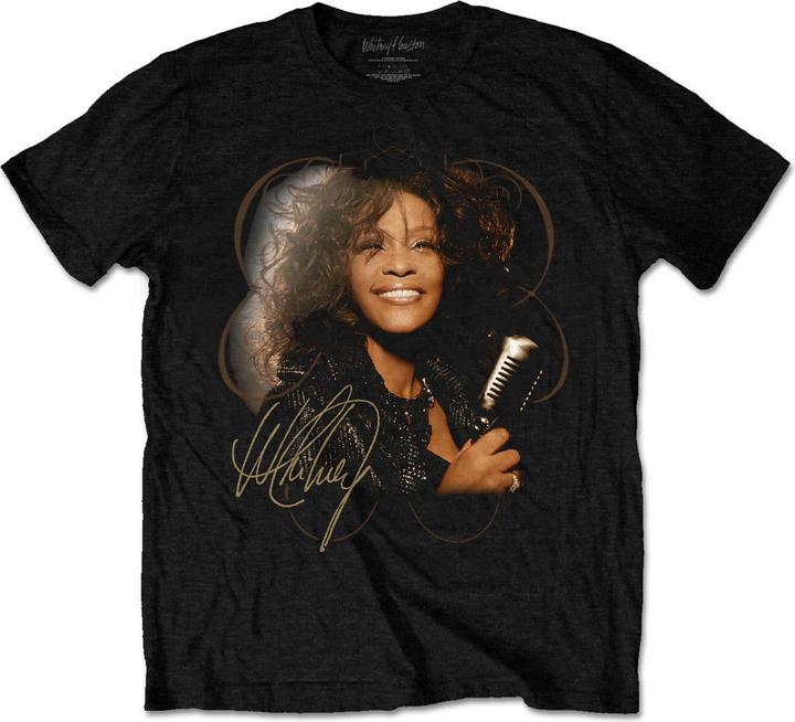 Whitney Houston Vintage Mic Photo