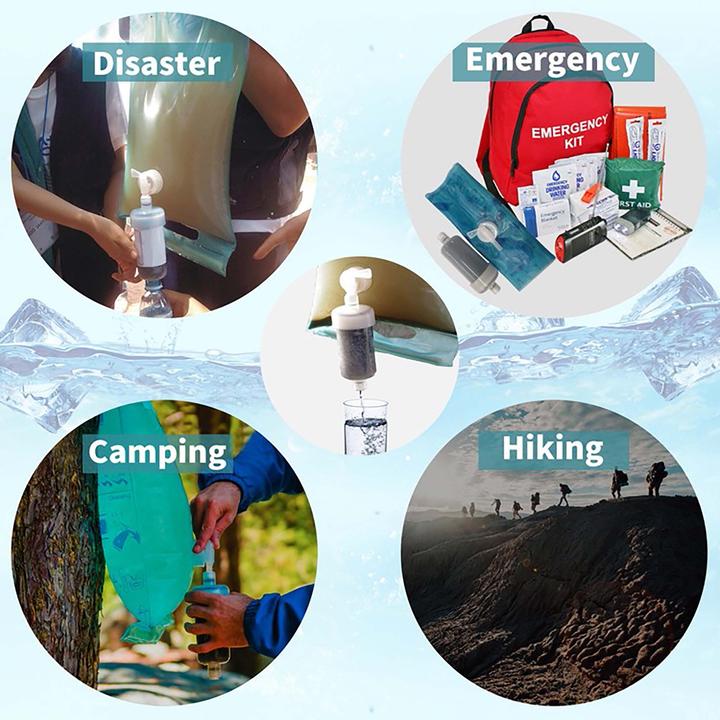 Actual product image Naturewater NW-5-EWP 4-stage Emergency Water Treatment Unit 10 L Bag, Portable Water Filter Outdoor