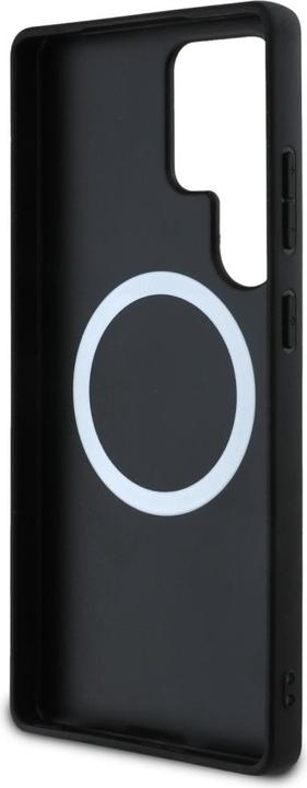 Produktbild BMW Leather Oversized Stripes MagSafe case for Samsung Galaxy S25 Ultra - black (Samsung Galaxy S25 Ultra)