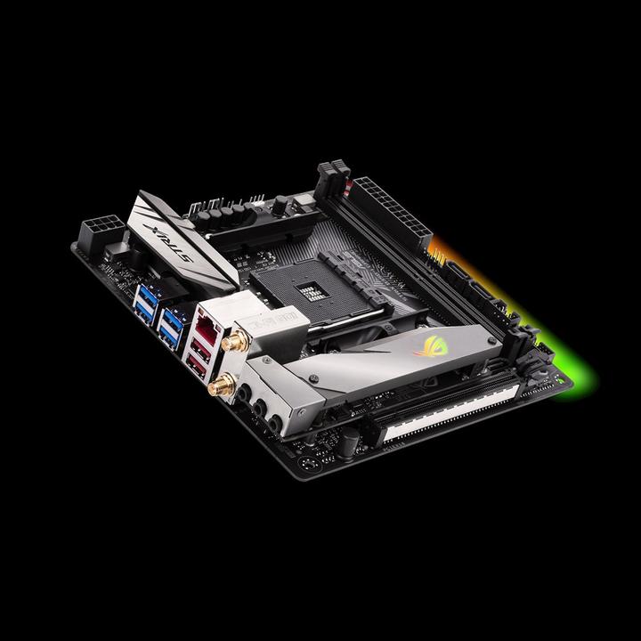 Actual product image ASUS ROG STRIX B350-I GAMING, mini-ITX, AM4 (AM4, AMD B350, Mini-ITX)