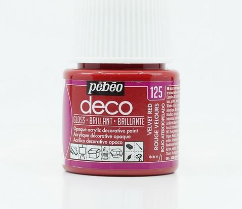 Image du produit Pebeo Deco Couleur acrylique brillante (Rouge velours, 45 ml)