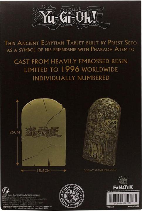 Produktbild Fanattik Yu-Gi-Oh! Eternal réplique Tablet of Lost Memories Limited Edition