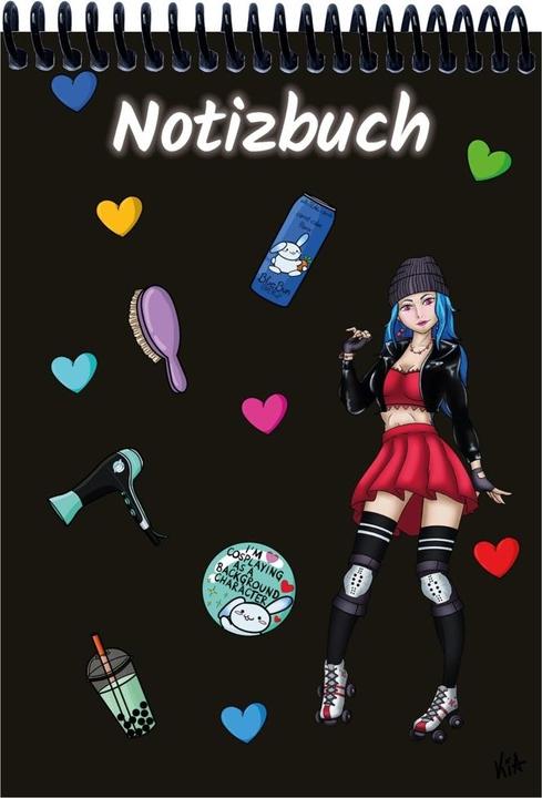 Immagine prodotto A 4 quaderni Manga Enora, nero, lin. (A4, Righe)