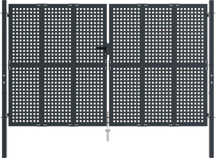 Immagine prodotto VidaXL Gartentor Anthrazit 300x250 cm Stahl, Farbe: Anthrazit