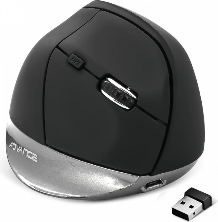 Produktbild Advance Souris Sans Fil Ergonomique Vertical Plus (Noir) (Kabellos)