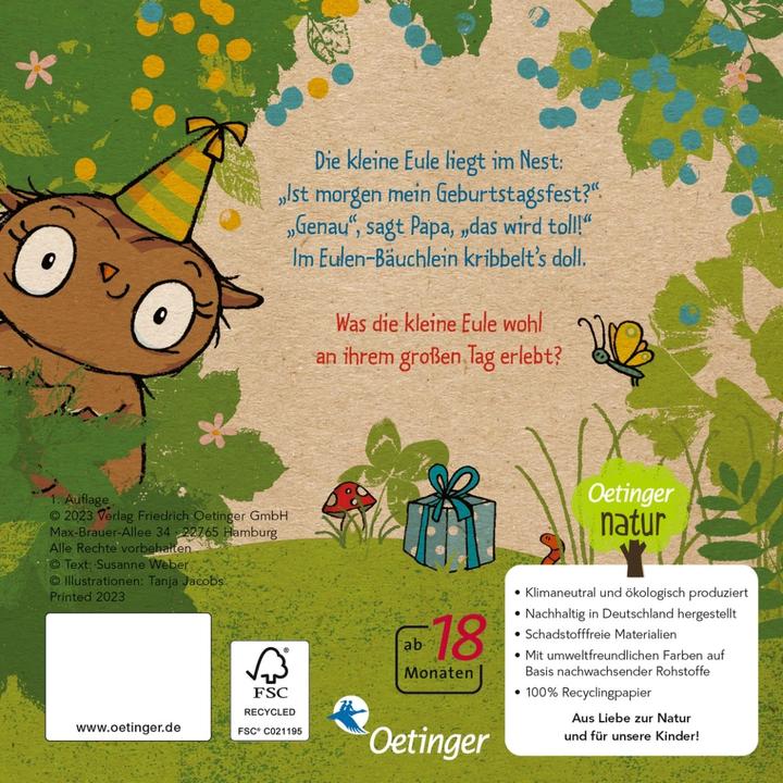 Produktbild Die kleine Eule hat Geburtstag (Deutsch, Susanne Weber, Tanja Jacobs, 2023)