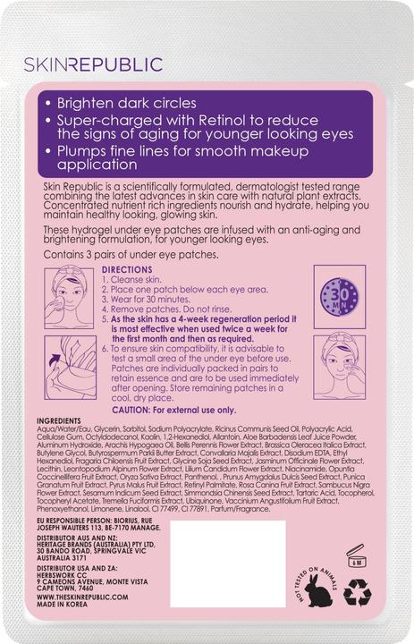 Actual product image Skin Republic Retinol Under Eye Patch (Patches)