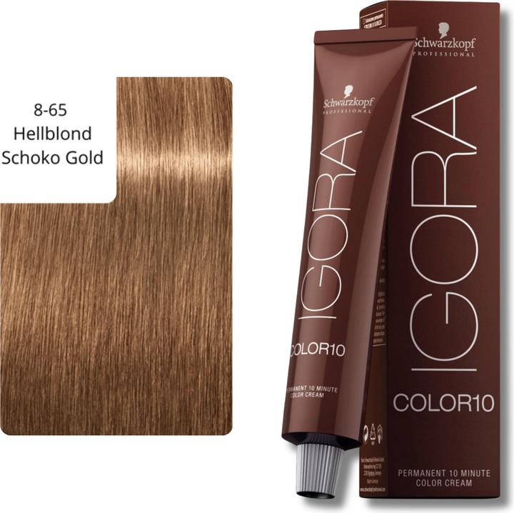 Produktbild Schwarzkopf Professional Igora Color10 Haarfarbe (8-65 Hellblond Schoko Gold)
