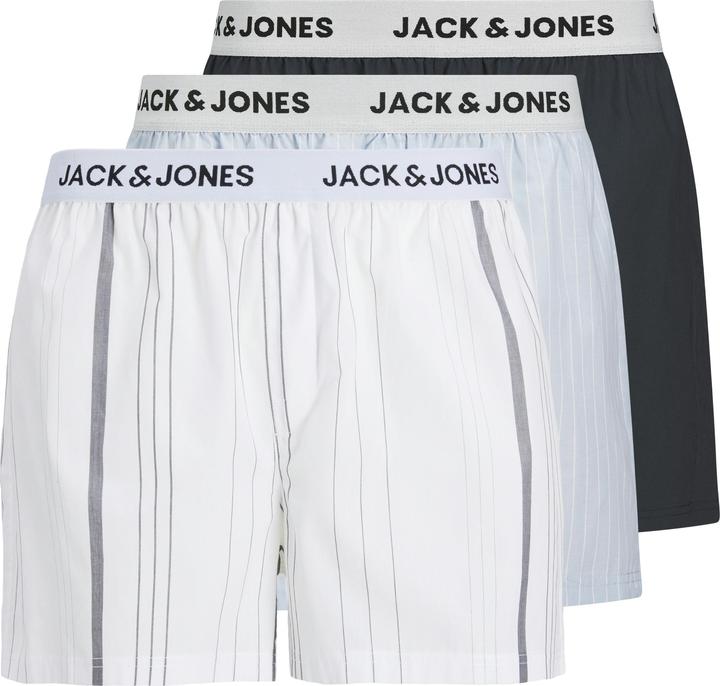 Jack & Jones Jacanchor Woven Boxers 3 Pack Ln