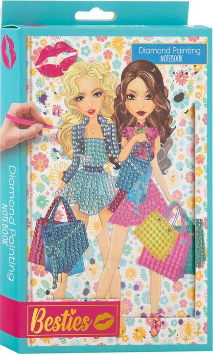 Actual product image Besties Diamond Painting Notebook A5 - Blue