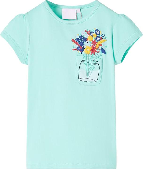 Produktbild VidaXL Kinder-T-Shirt Helles Minzgrün 104,Material: 95 (104)