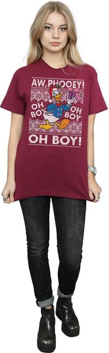 Immagine prodotto Disney Donald Duck Christmas Fair Isle Maglietta Ampia Donna (XXL)