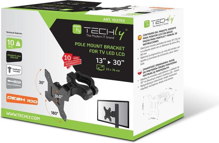 Actual product image Techly ICA-LCD-100BK (Rod, 30")