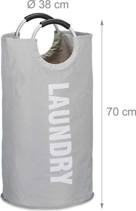 Actual product image Relaxdays Folding Laundry Hamper with Handles (60 l)