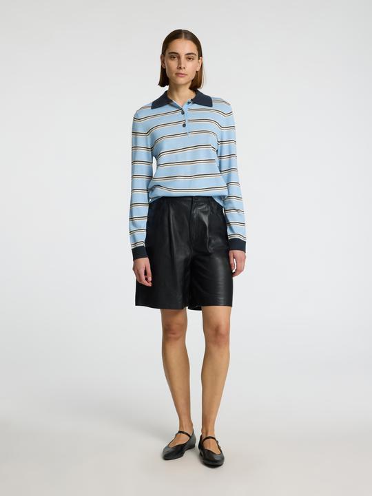 Actual product image Selected Femme 100% Merinowoll Langarm-Poloshirt (L)