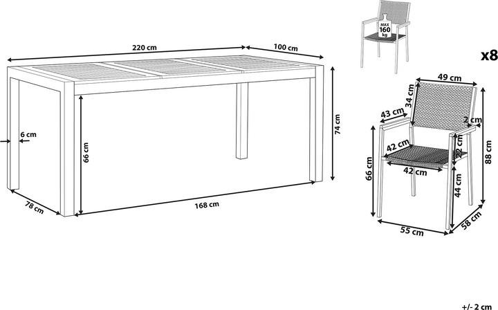 Produktbild Beliani Grosseto (220 cm)