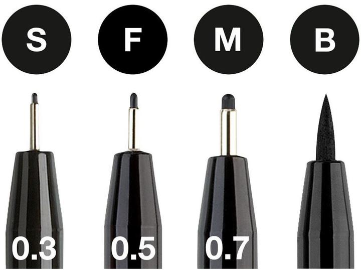 Image du produit Faber-Castell PITT Stylo d'artiste (Noir, 4 x)