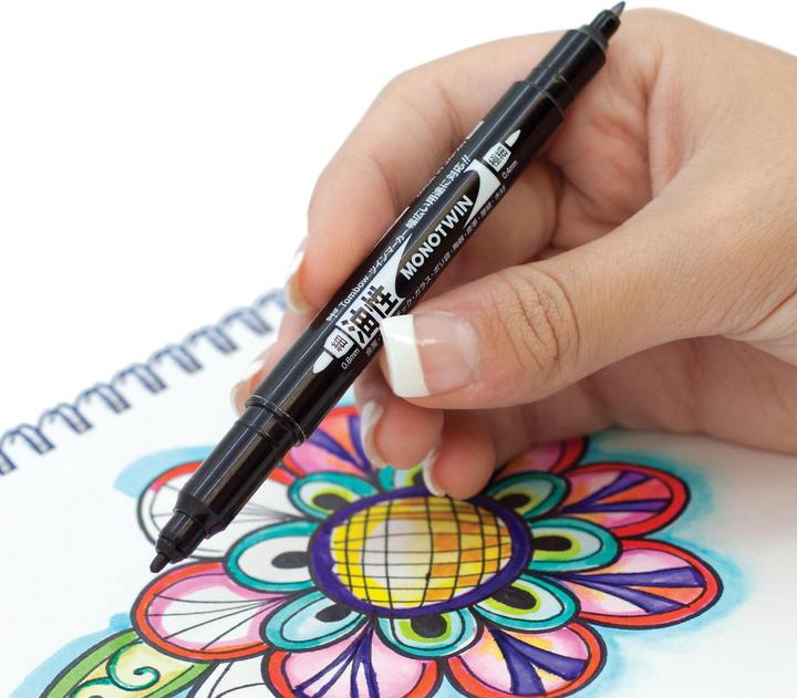 Actual product image Tombow Permanent marker MONO twin Blue (Blue, 0.80 mm, 1 x)
