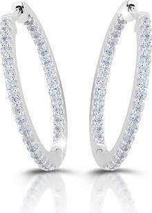 Produktbild Modesi - Elegant silver hoop earrings M02121 - Diameter: 2.5 cm