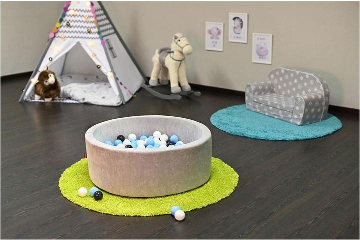 Immagine prodotto Knorrtoys Bällebad soft - "Grey" - 300 balls creme/grey/lightblue (ca. 6cm Durchmesser)