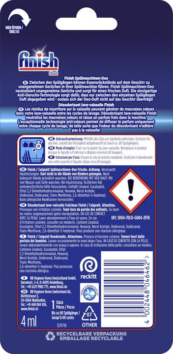 Image du produit Finish Stop aux odeurs (Liquide, 60 x)