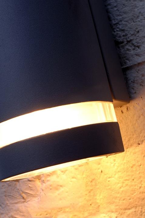 Actual product image Lutec Focus wall light 2gang GU10 2700 K 2x35W IP44 anthracite (GU10)