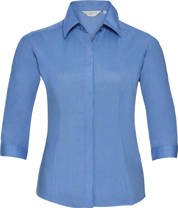 Russell Collection Popelin Bluse pflegeleicht tailliert 34Ärmel