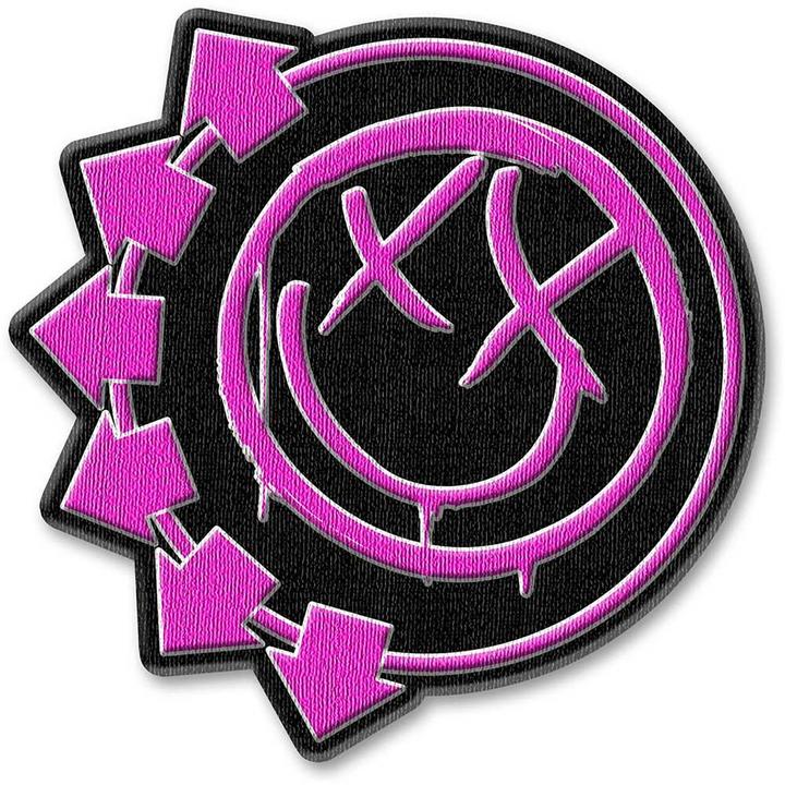 Actual product image Blink 182 Six Arrow Woven Smile Iron On Patch (1 x)