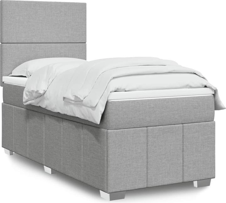 Image du produit VidaXL Bo x lit de saut avec matelas 90 x 190 cm Tissu (90 x 190 cm)
