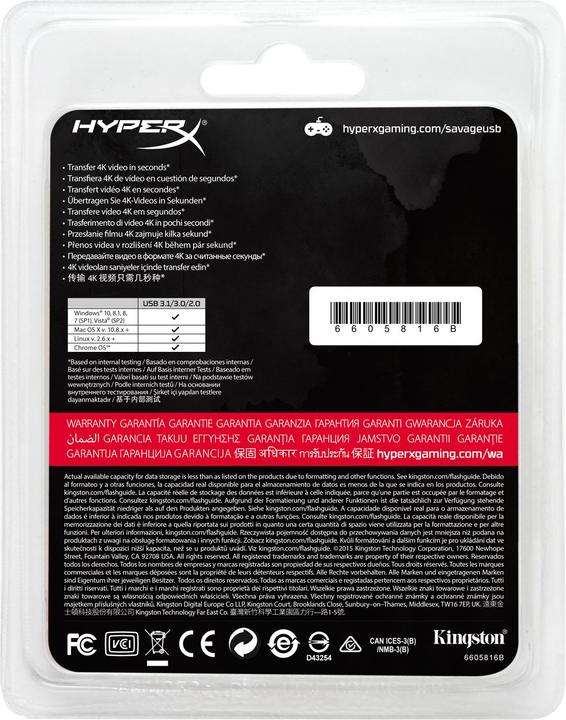 Produktbild HyperX Savage (128 GB, USB 3.1)