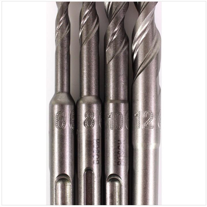 Image du produit Bosch Professional Zubehör 4 Forets, fraises SDS-Plus-7 pour Marteau perforateur GBH Bosch (6 mm, 8 mm, 10 mm, 12 mm)