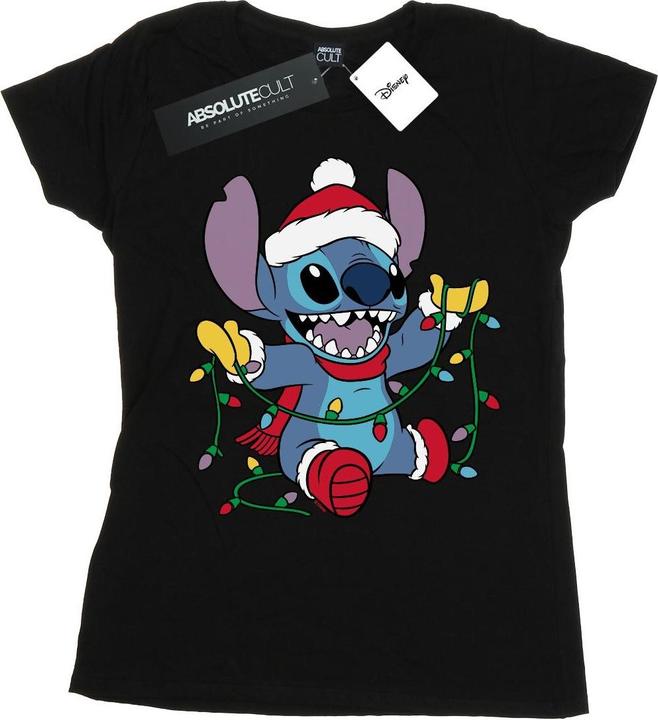 Produktbild Disney Lilo And Stitch Christmas Lights TShirt (M)