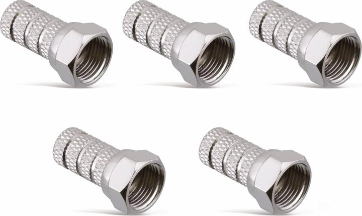 Produktbild Eneroid F-Stecker, 4 mm, Aufdrehmontage, 5 Stück (Antennenkabel)