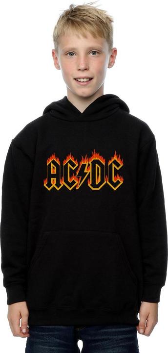 Immagine prodotto AC/DC Flames Logo Felpa con Cappuccio Ragazzi (128)
